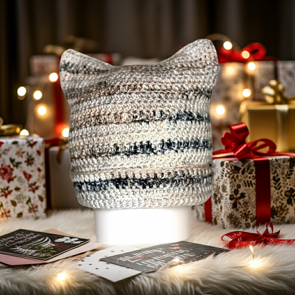 Handmade Crochet Cat Ear Beanie - Cute Kitten Hat for Women & Teens