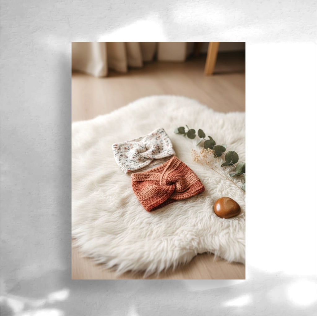 Handmade Chunky Knit Twist Headbands - Cozy Winter Ear Warmers for Women