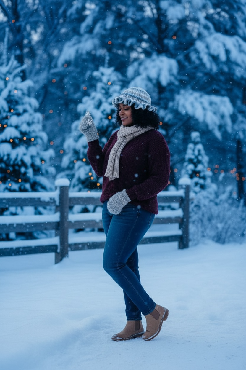 Handmade Crochet Ruffle Cloche Hat- Stylish Women’s Marled Crochet Accessory