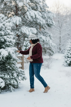 Handmade Crochet Ruffle Cloche Hat- Stylish Women’s Marled Crochet Accessory