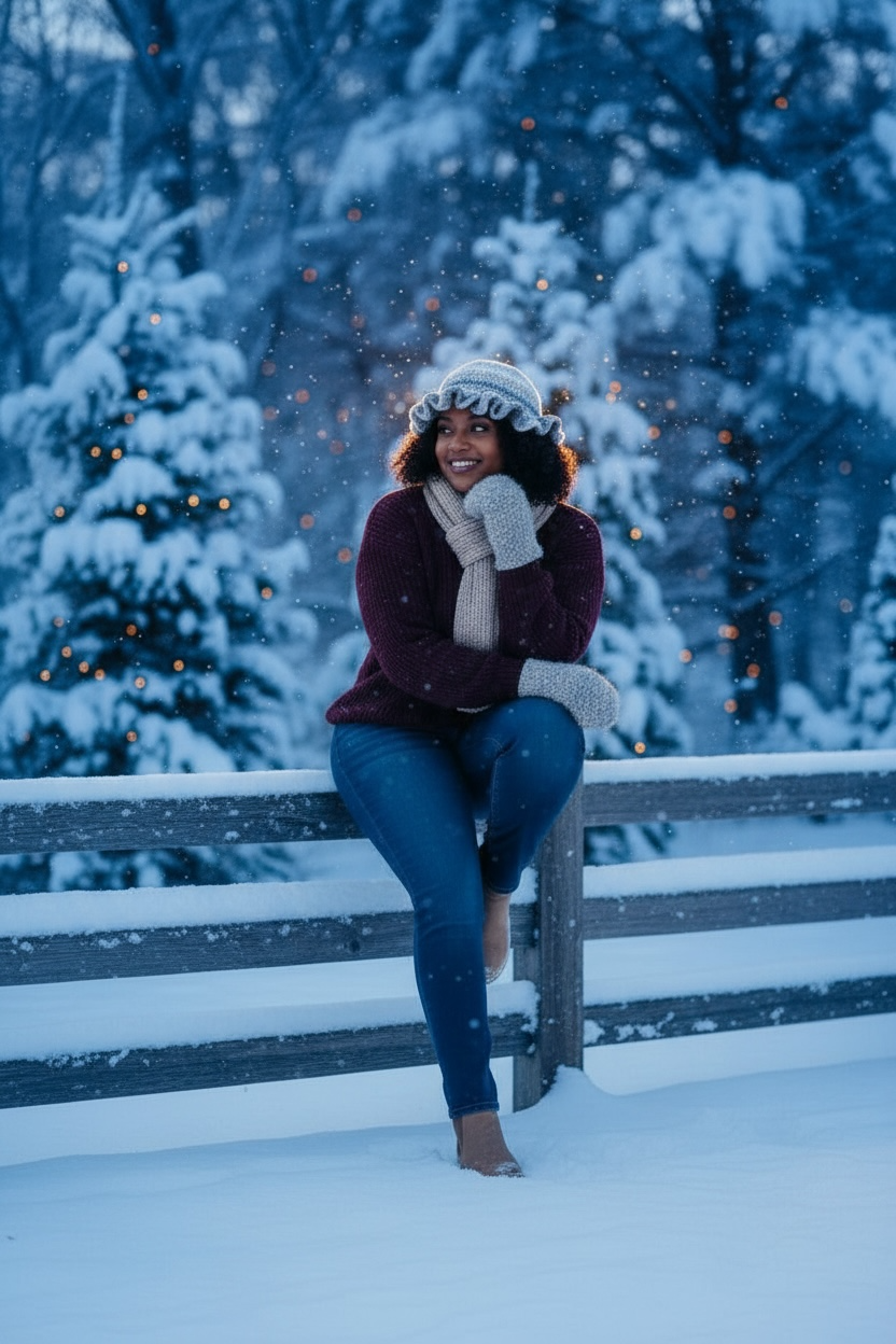 Handmade Crochet Ruffle Cloche Hat- Stylish Women’s Marled Crochet Accessory