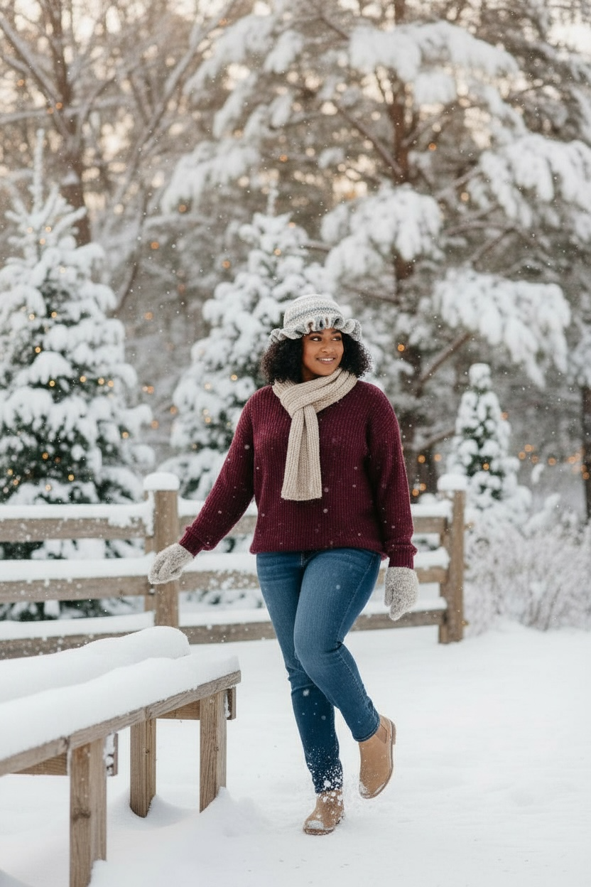 Handmade Crochet Ruffle Cloche Hat- Stylish Women’s Marled Crochet Accessory