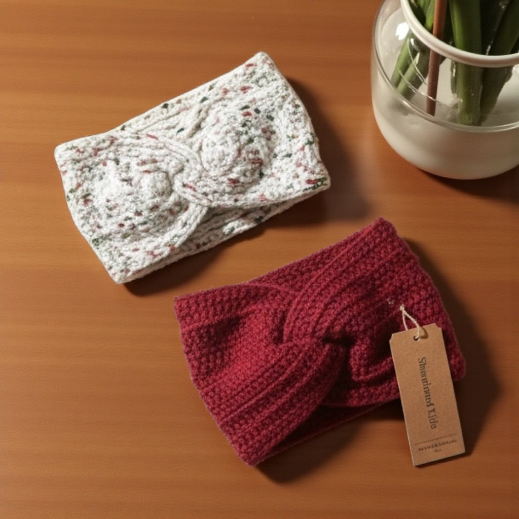 Handmade Chunky Knit Twist Headbands - Cozy Winter Ear Warmers for Women