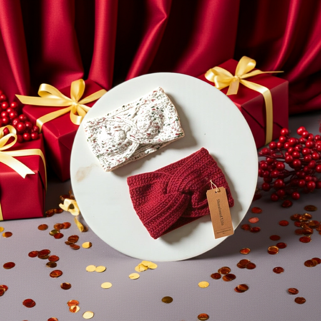 Handmade Chunky Knit Twist Headbands - Cozy Winter Ear Warmers for Women