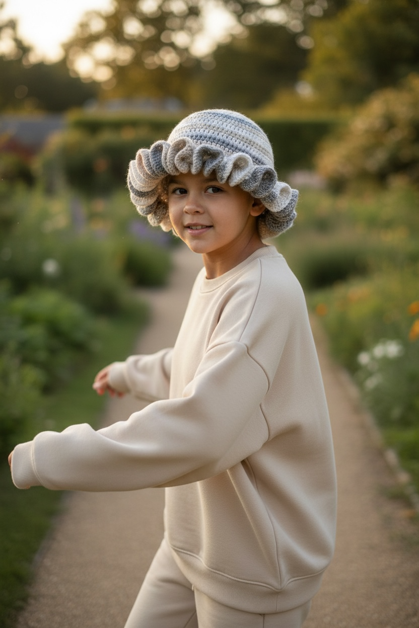 Handmade Crochet Ruffle Hat for Babies & Toddlers - Unique Boutique Baby Beanie