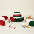 Handmade Crochet Kids Christmas Ruffle Hat - Festive Holiday Beanie for Children