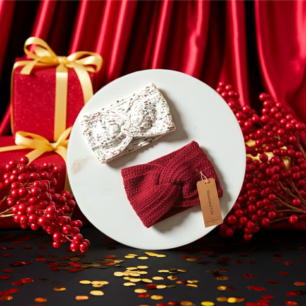 Handmade Chunky Knit Twist Headbands - Cozy Winter Ear Warmers for Women